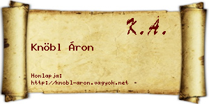 Knöbl Áron névjegykártya